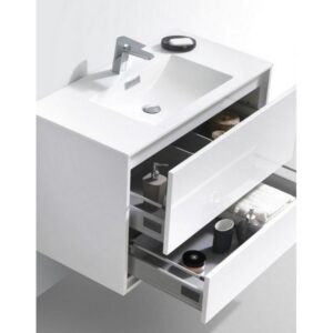 Kubebath DL36 De Lusso 36 Inch Wall Mount Single Sink Bath Vanity