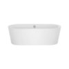 Empava EMPV-59FT1505 59 x 31 1/2 Inch Soaking Freestanding Bathtub - Glossy White