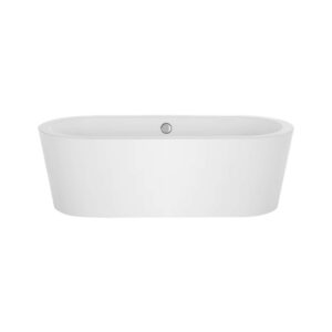 Empava EMPV-59FT1505 59 x 31 1/2 Inch Soaking Freestanding Bathtub - Glossy White