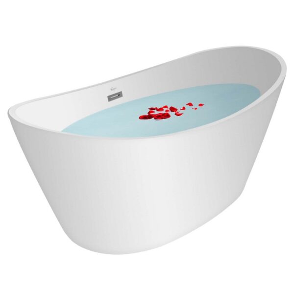 Empava EMPV-67FT1518LED 67 x 30 Inch Soaking Freestanding Bathtub - White