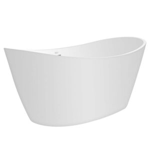 Empava EMPV-67FT1518LED 67 x 30 Inch Soaking Freestanding Bathtub - White