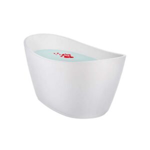 Empava EMPV-69FT1603 68 7/8 x 28 3/4 Inch Freestanding Oval Soaking Bathtub with Center Drain in White