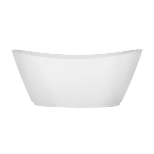 Empava EMPV-69FT1603 68 7/8 x 28 3/4 Inch Freestanding Oval Soaking Bathtub with Center Drain in White