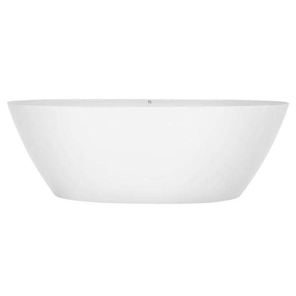 Empava EMPV-71FT1503 70 7/8 x 35 3/8 Inch Freestanding Oval Soaking Bathtub with Center Drain in White