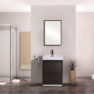 Kubebath FMB24 Bliss 23 5/8 Inch Free Standing Single Sink Bath Vanity