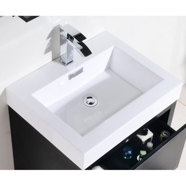 Kubebath FMB24 Bliss 23 5/8 Inch Free Standing Single Sink Bath Vanity