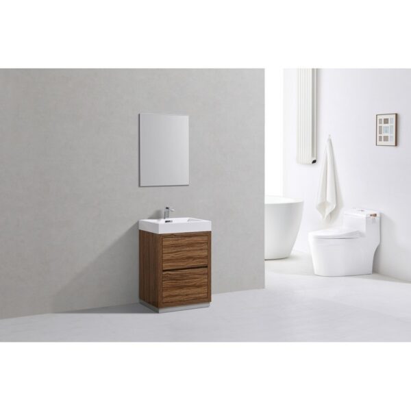 Kubebath FMB24 Bliss 23 5/8 Inch Free Standing Single Sink Bath Vanity