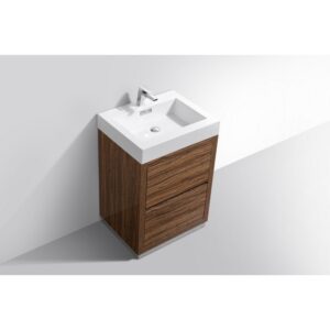 Kubebath FMB24 Bliss 23 5/8 Inch Free Standing Single Sink Bath Vanity