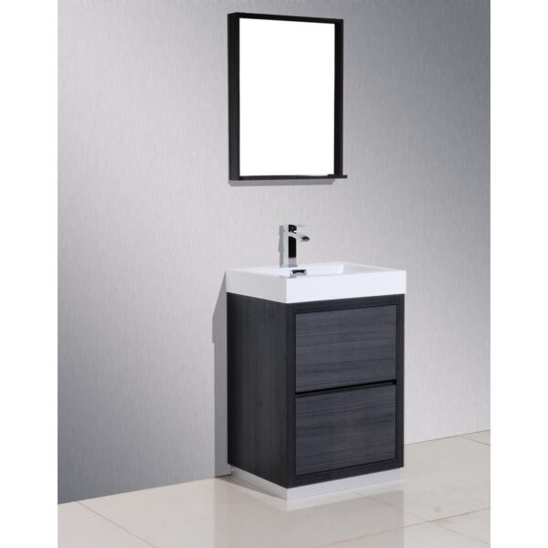 Kubebath FMB24 Bliss 23 5/8 Inch Free Standing Single Sink Bath Vanity