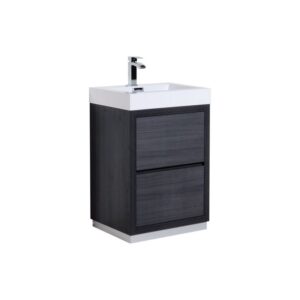 Kubebath FMB24 Bliss 23 5/8 Inch Free Standing Single Sink Bath Vanity