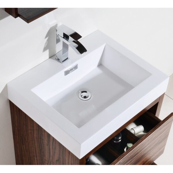 Kubebath FMB24 Bliss 23 5/8 Inch Free Standing Single Sink Bath Vanity