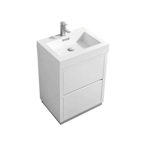 Kubebath FMB24 Bliss 23 5/8 Inch Free Standing Single Sink Bath Vanity