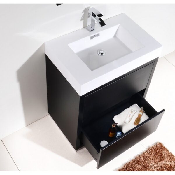 Kubebath FMB30 Bliss 29 3/8 Inch Free Standing Single Sink Bath Vanity