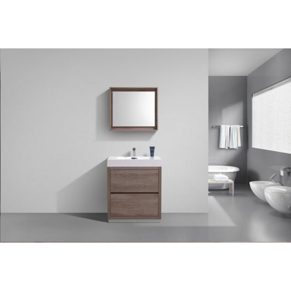 Kubebath FMB30 Bliss 29 3/8 Inch Free Standing Single Sink Bath Vanity