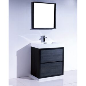 Kubebath FMB30 Bliss 29 3/8 Inch Free Standing Single Sink Bath Vanity