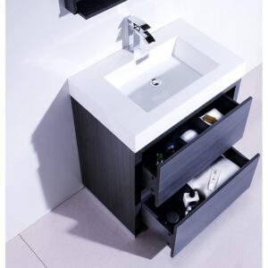 Kubebath FMB30 Bliss 29 3/8 Inch Free Standing Single Sink Bath Vanity