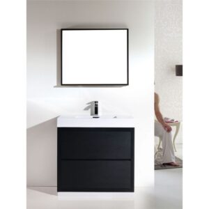 Kubebath FMB36 Bliss 35 1/4 Inch Free Standing Single Sink Bath Vanity