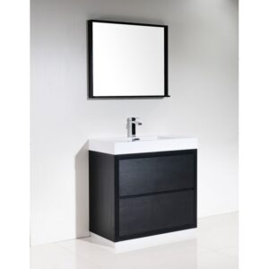 Kubebath FMB36 Bliss 35 1/4 Inch Free Standing Single Sink Bath Vanity