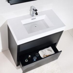 Kubebath FMB36 Bliss 35 1/4 Inch Free Standing Single Sink Bath Vanity