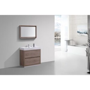 Kubebath FMB36 Bliss 35 1/4 Inch Free Standing Single Sink Bath Vanity