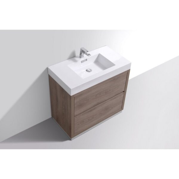 Kubebath FMB36 Bliss 35 1/4 Inch Free Standing Single Sink Bath Vanity