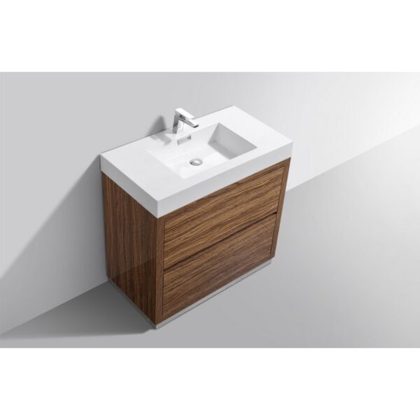 Kubebath FMB36 Bliss 35 1/4 Inch Free Standing Single Sink Bath Vanity