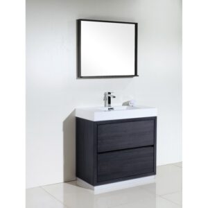 Kubebath FMB36 Bliss 35 1/4 Inch Free Standing Single Sink Bath Vanity