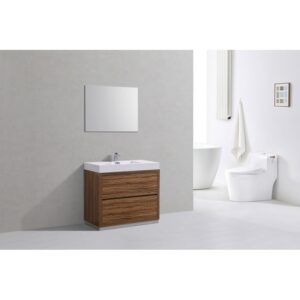 Kubebath FMB40 Bliss 39 3/8 Inch Free Standing Single Sink Bath Vanity