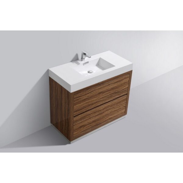 Kubebath FMB40 Bliss 39 3/8 Inch Free Standing Single Sink Bath Vanity