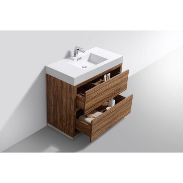 Kubebath FMB40 Bliss 39 3/8 Inch Free Standing Single Sink Bath Vanity