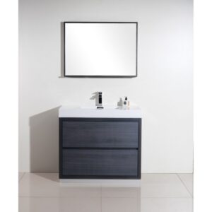 Kubebath FMB40 Bliss 39 3/8 Inch Free Standing Single Sink Bath Vanity