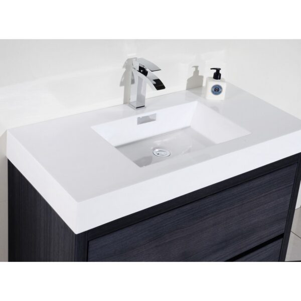 Kubebath FMB40 Bliss 39 3/8 Inch Free Standing Single Sink Bath Vanity