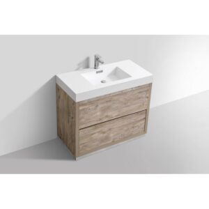 Kubebath FMB40 Bliss 39 3/8 Inch Free Standing Single Sink Bath Vanity