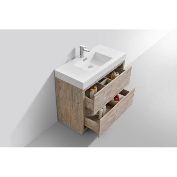 Kubebath FMB40 Bliss 39 3/8 Inch Free Standing Single Sink Bath Vanity