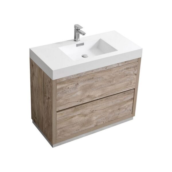 Kubebath FMB40 Bliss 39 3/8 Inch Free Standing Single Sink Bath Vanity