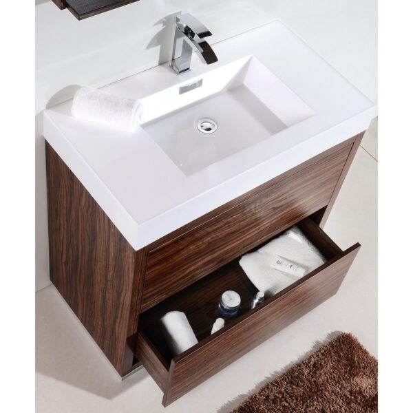 Kubebath FMB40 Bliss 39 3/8 Inch Free Standing Single Sink Bath Vanity