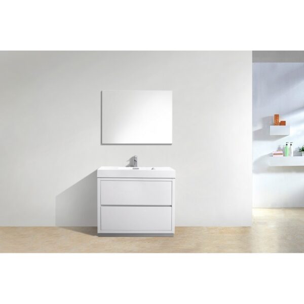 Kubebath FMB40 Bliss 39 3/8 Inch Free Standing Single Sink Bath Vanity