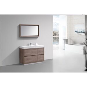 Kubebath FMB48 Bliss 47 1/4 Inch Free Standing Single Sink Bath Vanity