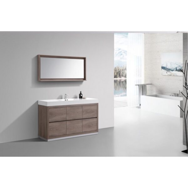 Kubebath FMB60S Bliss 59 Inch Free Standing Single Sink Bath Vanity