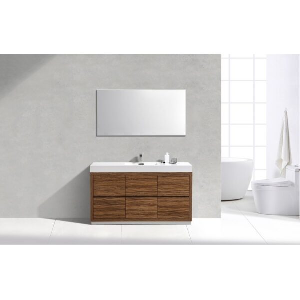 Kubebath FMB60S Bliss 59 Inch Free Standing Single Sink Bath Vanity