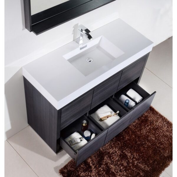 Kubebath FMB60S Bliss 59 Inch Free Standing Single Sink Bath Vanity