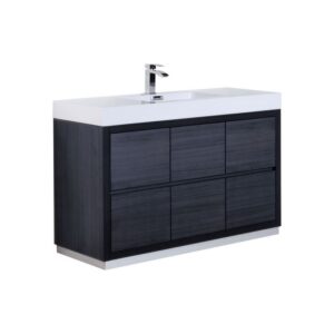 Kubebath FMB60S Bliss 59 Inch Free Standing Single Sink Bath Vanity