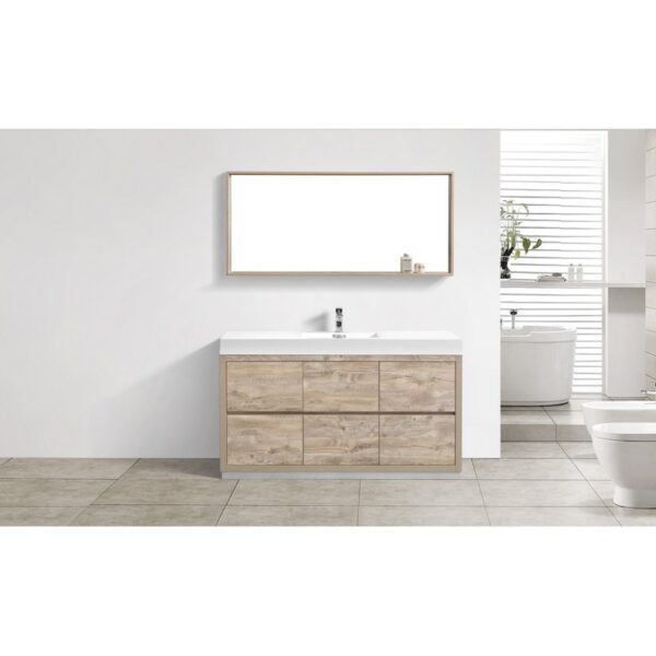 Kubebath FMB60S Bliss 59 Inch Free Standing Single Sink Bath Vanity