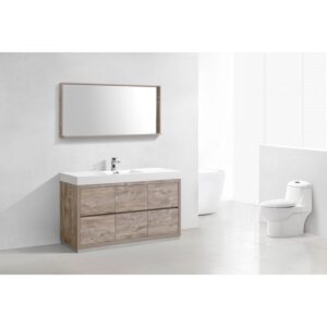 Kubebath FMB60S Bliss 59 Inch Free Standing Single Sink Bath Vanity