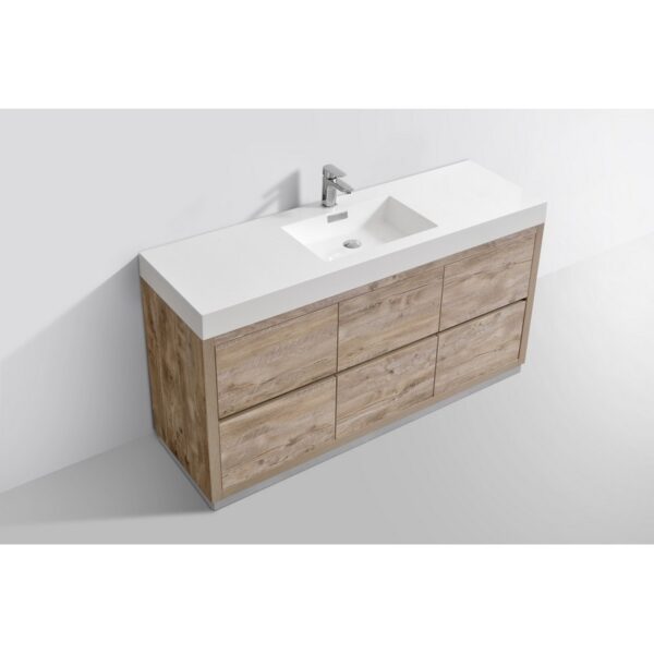 Kubebath FMB60S Bliss 59 Inch Free Standing Single Sink Bath Vanity