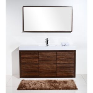 Kubebath FMB60S Bliss 59 Inch Free Standing Single Sink Bath Vanity