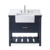 Chans Furniture FW-7036-NB36 36 Inches Kendia Farmhouse Sink Bathroom Vanity In Navy Blue