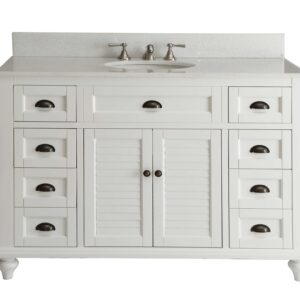 Chans Furniture GD-28327W Glennville 49 Inch White Bathroom Sink Vanity