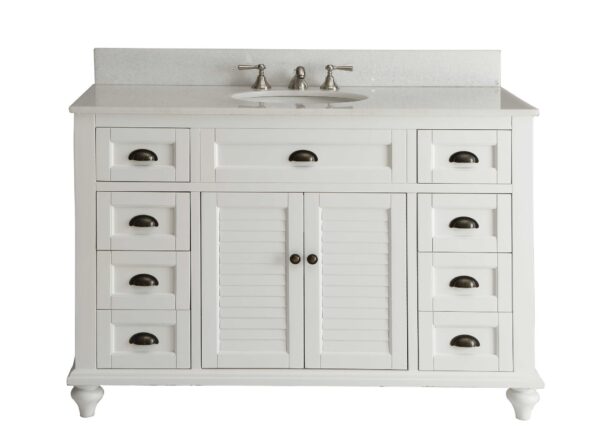 Chans Furniture GD-28327W Glennville 49 Inch White Bathroom Sink Vanity