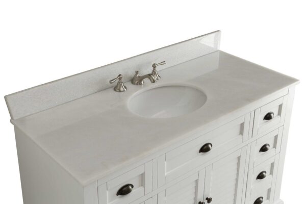 Chans Furniture GD-28327W Glennville 49 Inch White Bathroom Sink Vanity